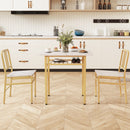 3-Piece Dining Table Set with Rectangular Kitchen Table and 2 Chairs