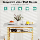 3-Piece Dining Table Set with Rectangular Kitchen Table and 2 Chairs