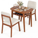 3-Piece Dining Table Set for 2 with Upholstered Chairs