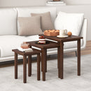 3-Piece Farmhouse Rectangle Side Table Set for Living Room