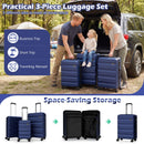 3-Piece Hardside Luggage Set 20/24/28 Inch Lightweight Hardside Suitcases