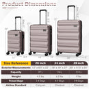 3-Piece Hardside Luggage Set 20/24/28 Inch Lightweight Hardside Suitcases