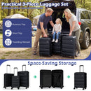 3-Piece Hardside Luggage Set 20/24/28 Inch Lightweight Hardside Suitcases