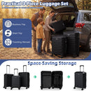 3-Piece Hardside Luggage Set Lightweight Hardside Suitcases with 8-Spinner Wheels