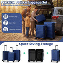 3-Piece Hardside Luggage Set Lightweight Hardside Suitcases with 8-Spinner Wheels