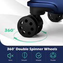 3-Piece Hardside Luggage Set Lightweight Hardside Suitcases with 8-Spinner Wheels