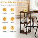 3-Piece Industrial Dining Table Set for Small Space