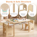 Kids Activity Table and Chair Set with Adjustable Height