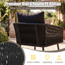 3-Piece Outdoor Furniture Set with Cushions for Porch Garden
