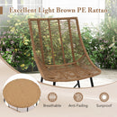 3 Piece Outdoor Furniture Set with Pet Housefor Patio Yard-Brown