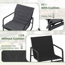 3 Piece Outdoor Rocking Bistro Set Porch Rocker Chairs with Tempered Glass Table-Gray