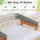 3-Piece Patio Counter Height Bar Set with Cushioned Stools