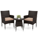 3 Piece Patio Furniture Set Outside Bistro Set for Porch