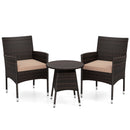 3 Piece Patio Furniture Set Outside Bistro Set for Porch