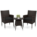 3 Piece Patio Furniture Set Outside Bistro Set for Porch