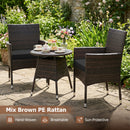 3 Piece Patio Furniture Set Outside Bistro Set for Porch