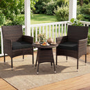 3 Piece Patio Furniture Set Outside Bistro Set for Porch