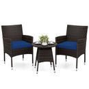 3 Piece Patio Furniture Set Outside Bistro Set for Porch