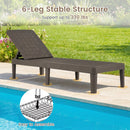3-Piece Patio Set with 2 Adjustable Lounger Chairs and Rattan Side Table