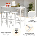 3 Piece Pub Table and Stools Kitchen Dining Set