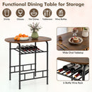 3 pcs Home Kitchen Bistro Pub Dining Table 2 Chairs Set