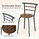 3 pcs Home Kitchen Bistro Pub Dining Table 2 Chairs Set