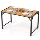 51" Acacia Wood Patio Dining Table with Umbrella Hole
