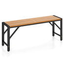 Acacia Wood Outdoor Bench 47.5" with Slatted Seat
