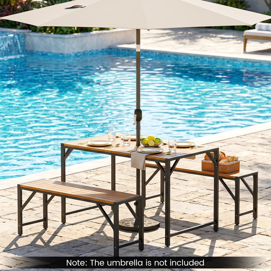 Acacia Wood Outdoor Bench 47.5