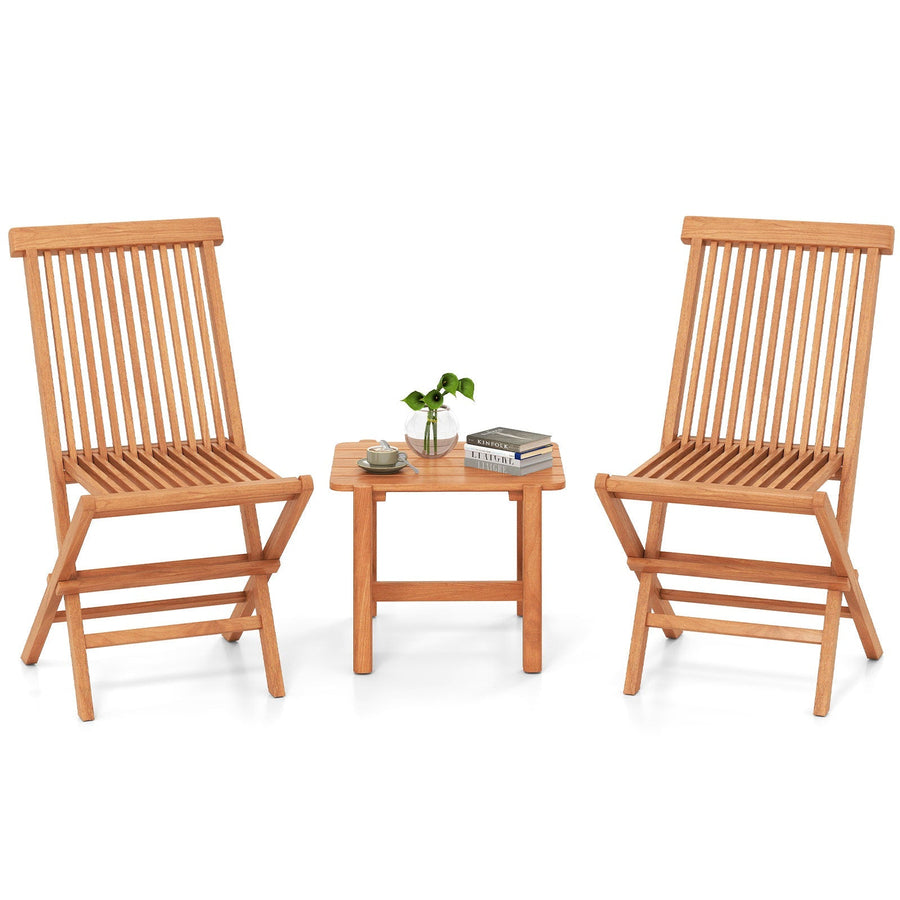 3 Pieces Folding Patio Bistro Set
