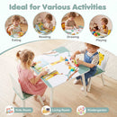 Kids Table and Chair Set with Animal Patterns (3-Piece)