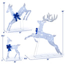 3 Pieces Lighted Christmas Reindeer Family Set with 255 Lights