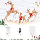 3 Pieces Lighted Christmas Reindeer Family Set with 255 Lights