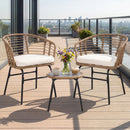 3-Piece Patio Conversation Set with Cushions