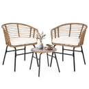 3-Piece Patio Conversation Set with Cushions