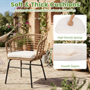 3-Piece Patio Conversation Set with Cushions