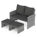3-Piece Patio Conversation Set with Cushions