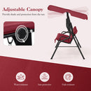 3-Seat Porch Swing with Canopy and Cushions