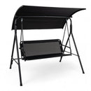 3-Seat Patio Swing Chair with Adjustable Canopy - 800 lbs