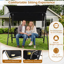 3-Seat Patio Swing Chair with Adjustable Canopy - 800 lbs