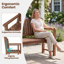 3-Seater Wooden Garden Bench with Backrest, 59 Inch