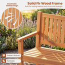 3-Seater Wooden Garden Bench with Backrest, 59 Inch