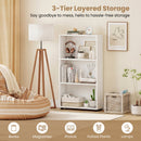 3-Tier Bookcase 42 inch Tall Book Shelf with Anti-Tipping Kit