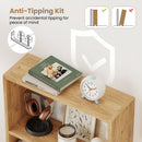 3-Tier Bookcase 42 inch Tall Book Shelf with Anti-Tipping Kit