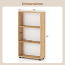 3-Tier Bookcase 42 inch Tall Book Shelf with Anti-Tipping Kit