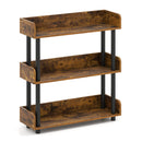 3-Tier Bookshelf with Anti-Tipping Kit and Industrial Storage Unit for Living Room