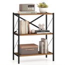 3-Tier Bookshelf with Heavy-Duty Metal Frame
