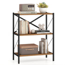 3-Tier Bookshelf with Heavy-Duty Metal Frame