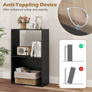 3-Tier Bookshelf with Open Storage Compartments