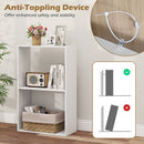 3-Tier Bookshelf with Open Storage Compartments